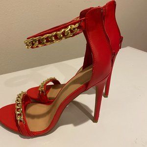 Red and Gold Charlotte Russe shoes